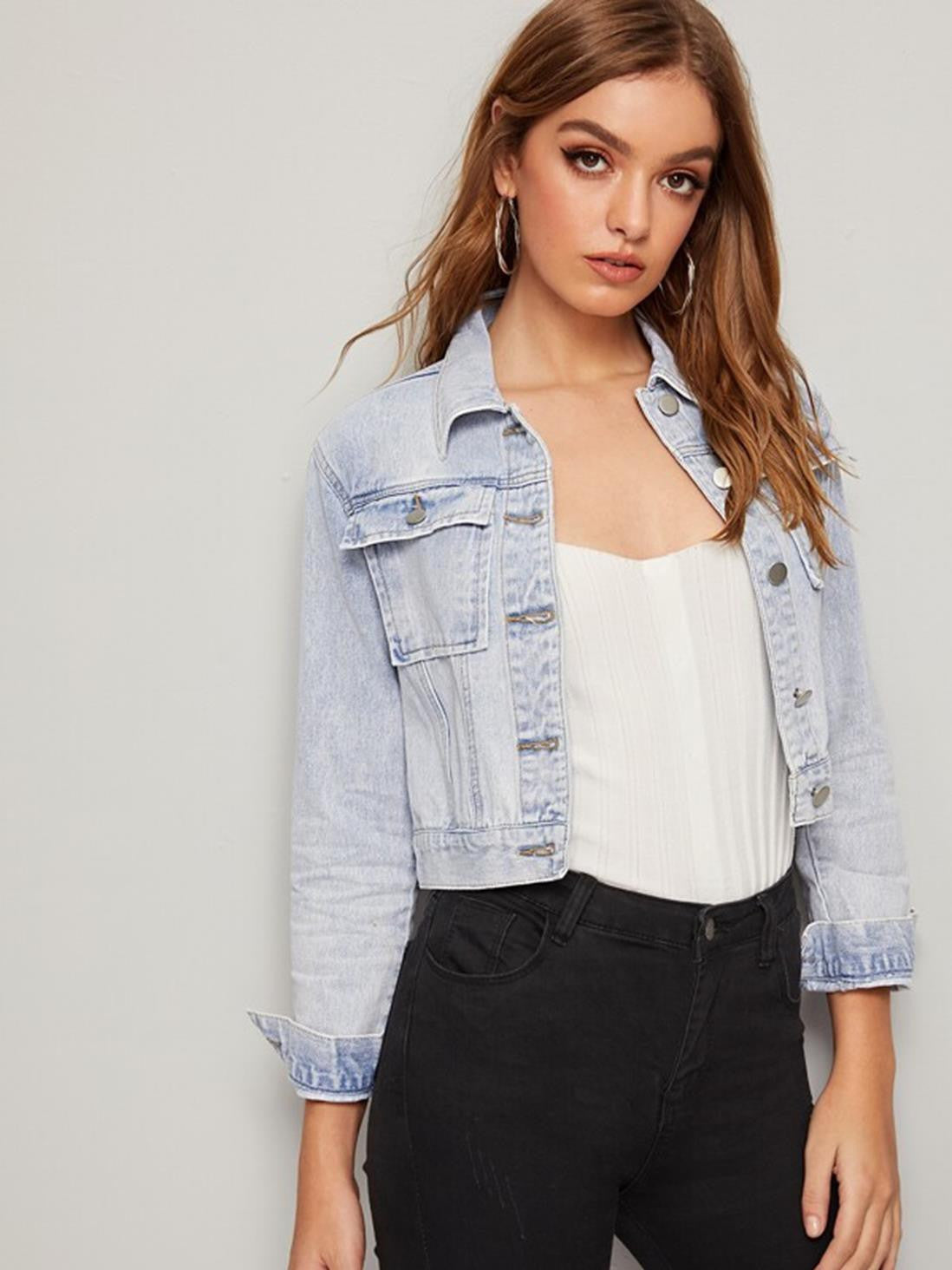KOTTY Women Solid Denim Jacket