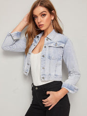 KOTTY Women Solid Denim Jacket