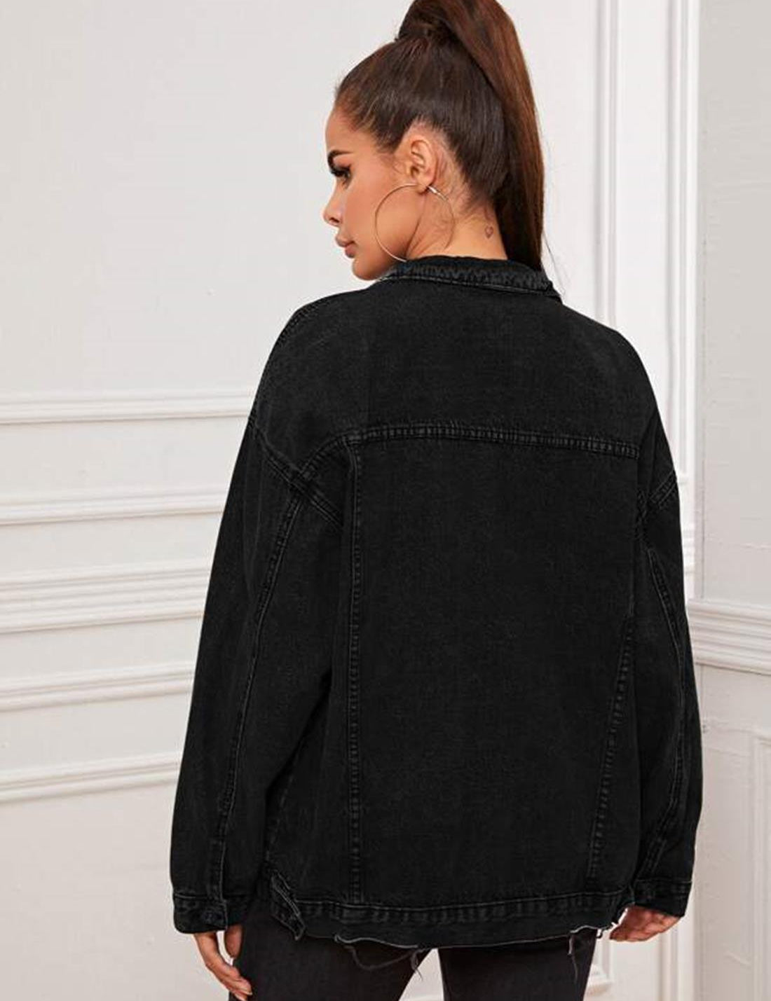 KOTTY Full Sleeve Solid Women Denim Jacket 