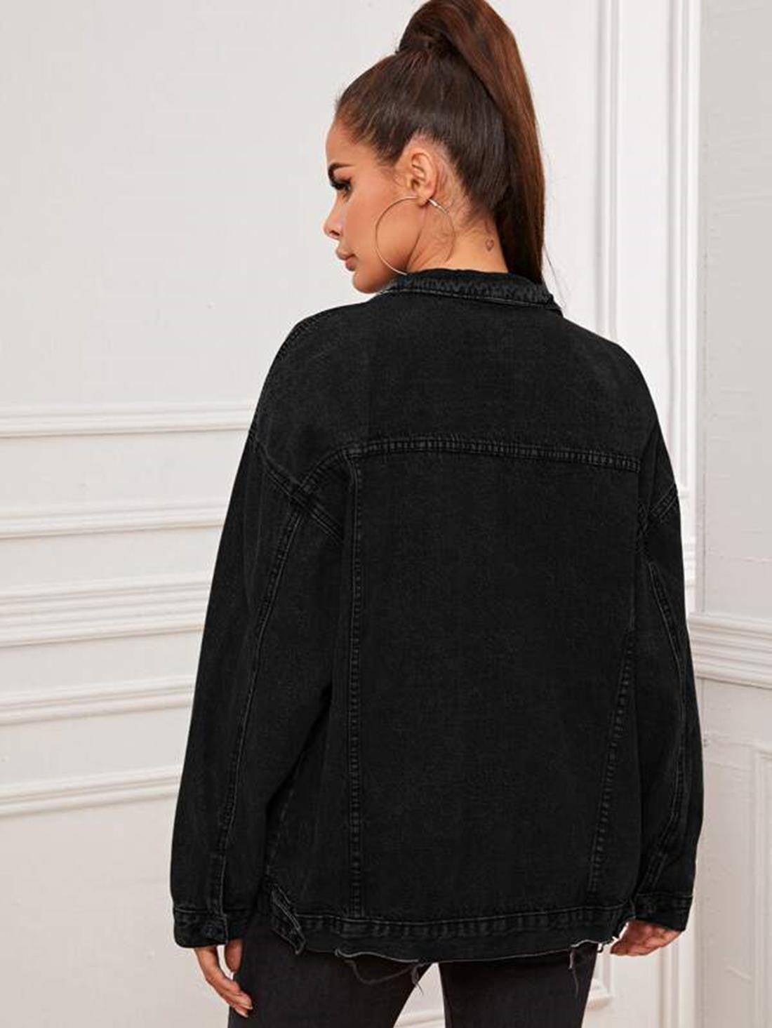 KOTTY Full Sleeve Solid Women Denim Jacket 