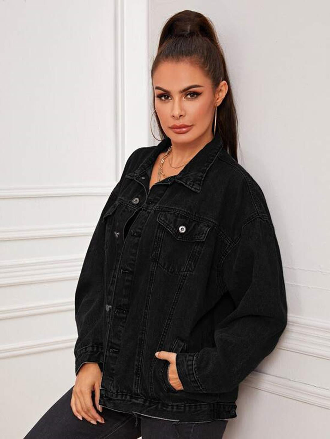KOTTY Full Sleeve Solid Women Denim Jacket 
