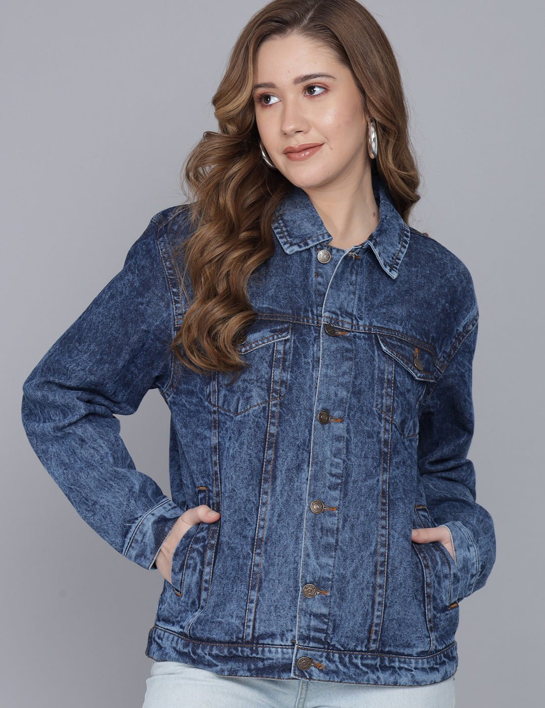 KOTTY Full Sleeve Washed Women Jacket 