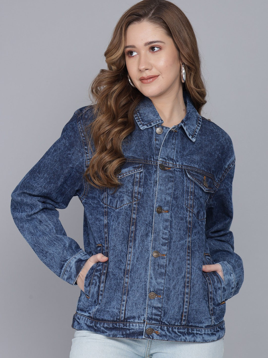KOTTY Full Sleeve Washed Women Jacket 