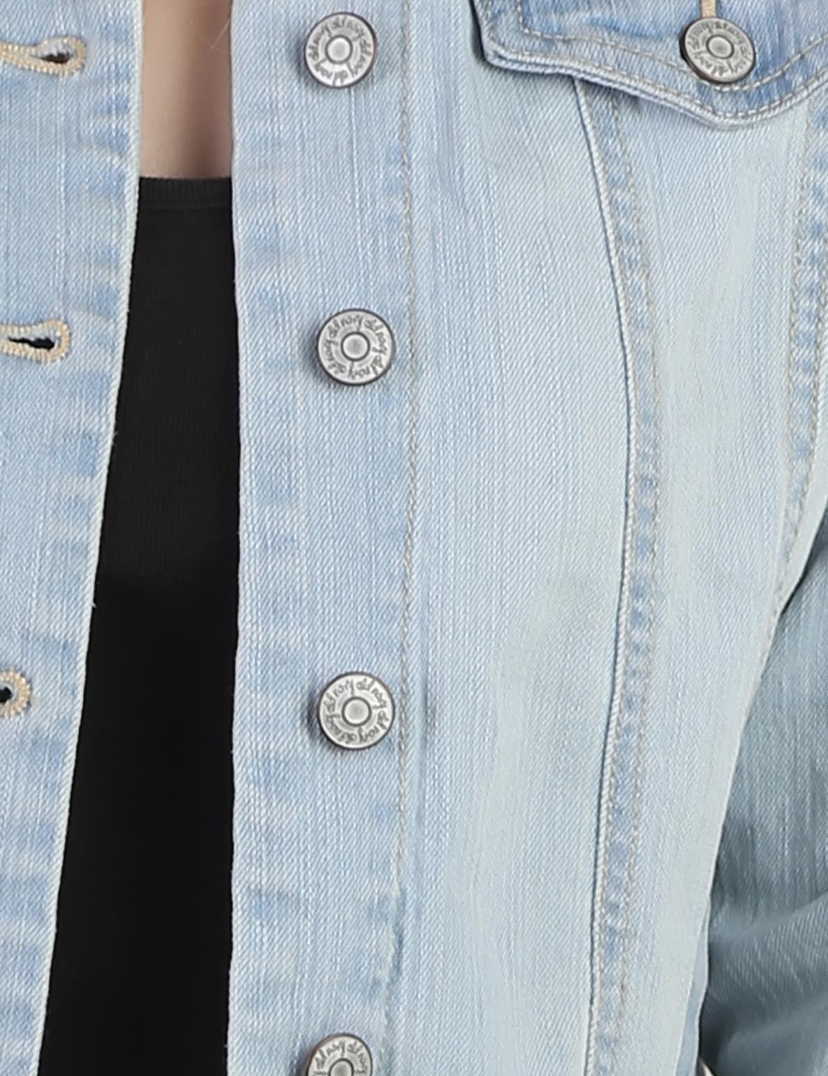 KOTTY Full Sleeve Solid Women Denim Jacket 