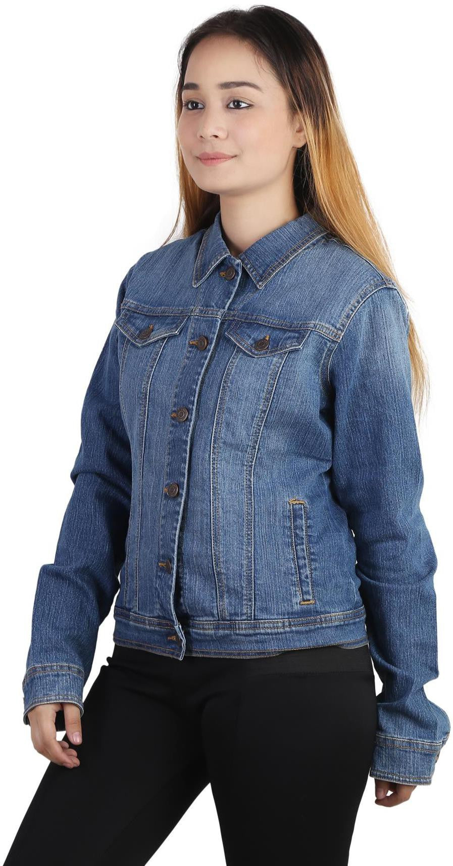 KOTTY Women Solid Denim Jacket