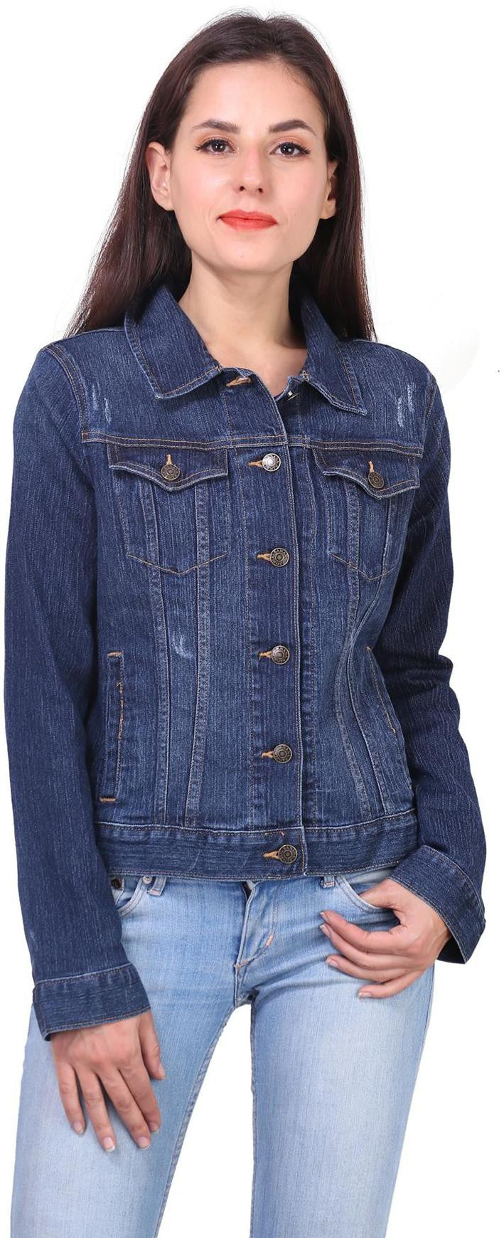 KOTTY Women Solid Denim Jacket