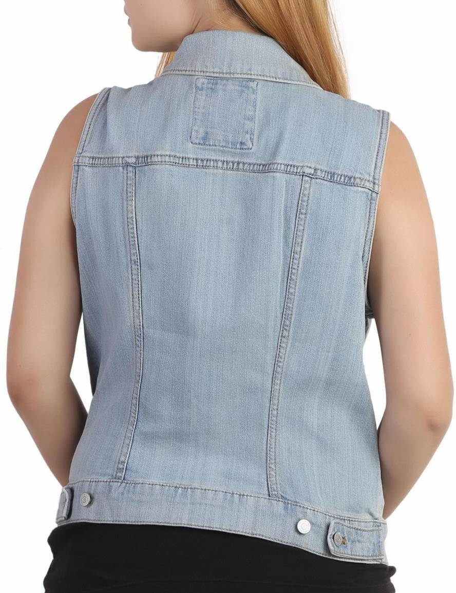 KOTTY Sleeveless Solid Women Denim Jacket 