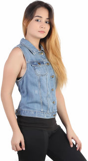 KOTTY Full Sleeve Solid Women Denim Jacket 