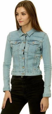 KOTTY Women Solid Denim Jacket