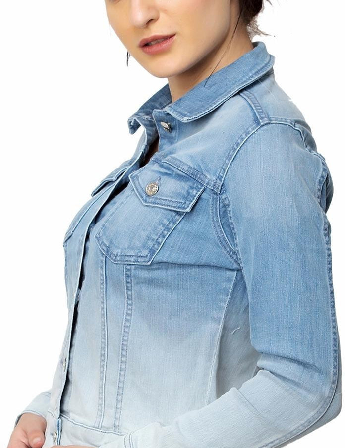 KOTTY Women Solid Denim Jacket