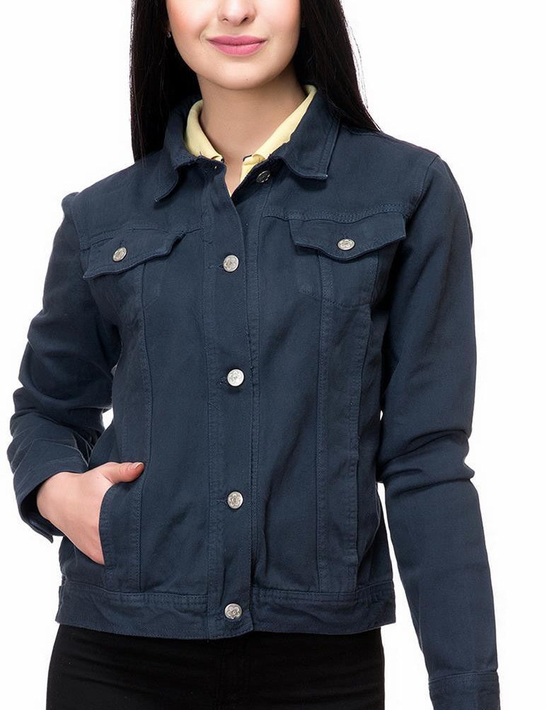 KOTTY Women Solid Denim Jacket