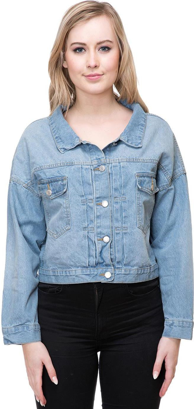 KOTTY Full Sleeve Solid Women Denim Jacket 