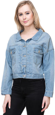 KOTTY Full Sleeve Solid Women Denim Jacket 