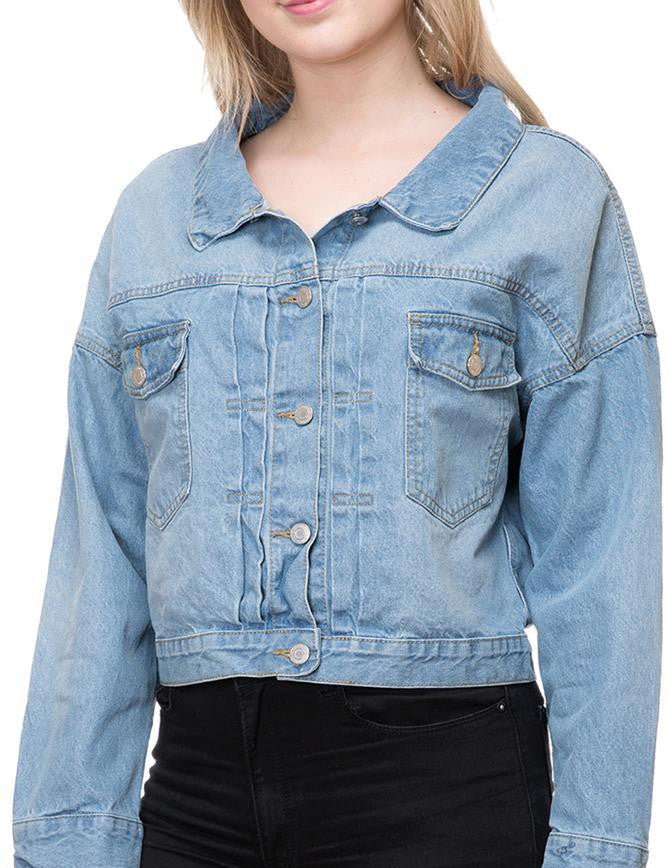 KOTTY Full Sleeve Solid Women Denim Jacket 