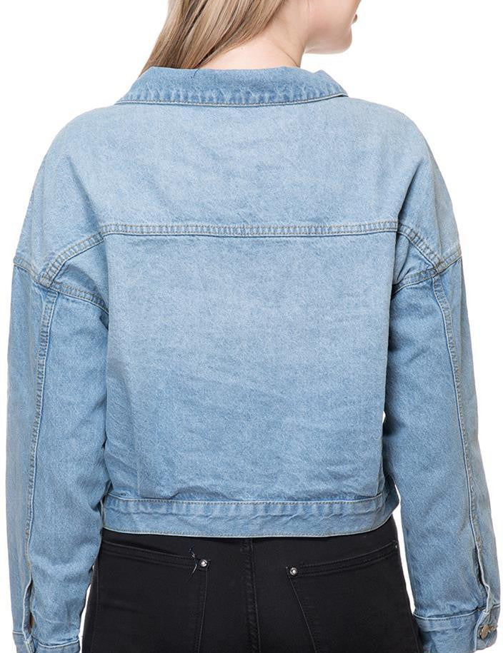 KOTTY Full Sleeve Solid Women Denim Jacket 
