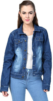 KOTTY Full Sleeve Solid Women Denim Jacket 