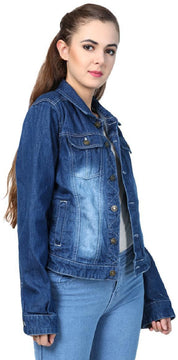 KOTTY Full Sleeve Solid Women Denim Jacket 
