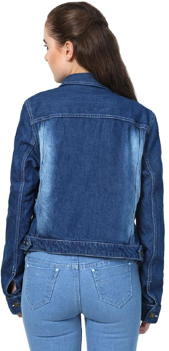 KOTTY Full Sleeve Solid Women Denim Jacket 
