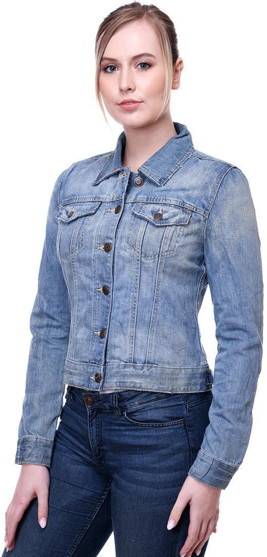 KOTTY Full Sleeve Solid Women Denim Jacket 