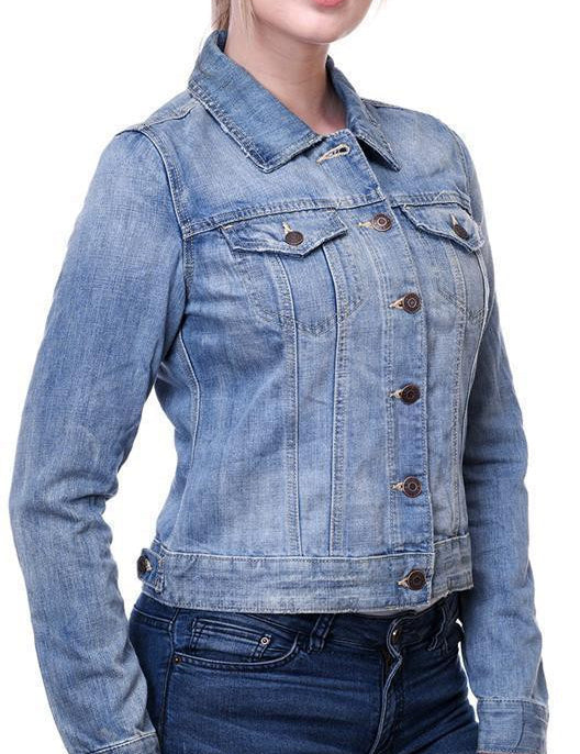 KOTTY Full Sleeve Solid Women Denim Jacket 