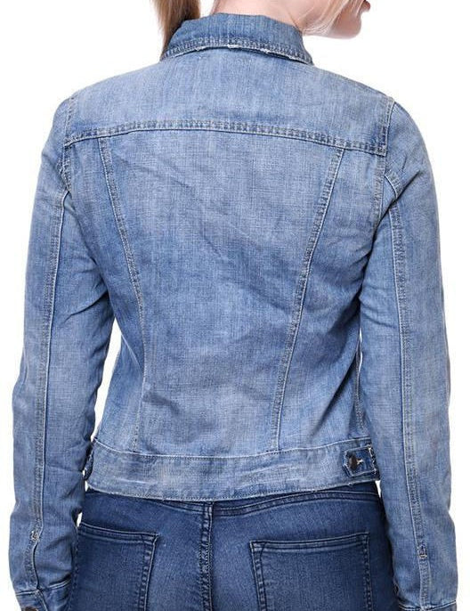 KOTTY Full Sleeve Solid Women Denim Jacket 