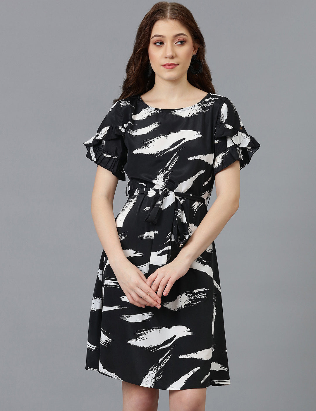 KOTTY Women's V-Neck Straight Bodycon Dress