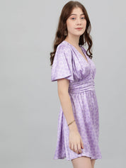 KOTTY Women's V-Neck A-Line Dress