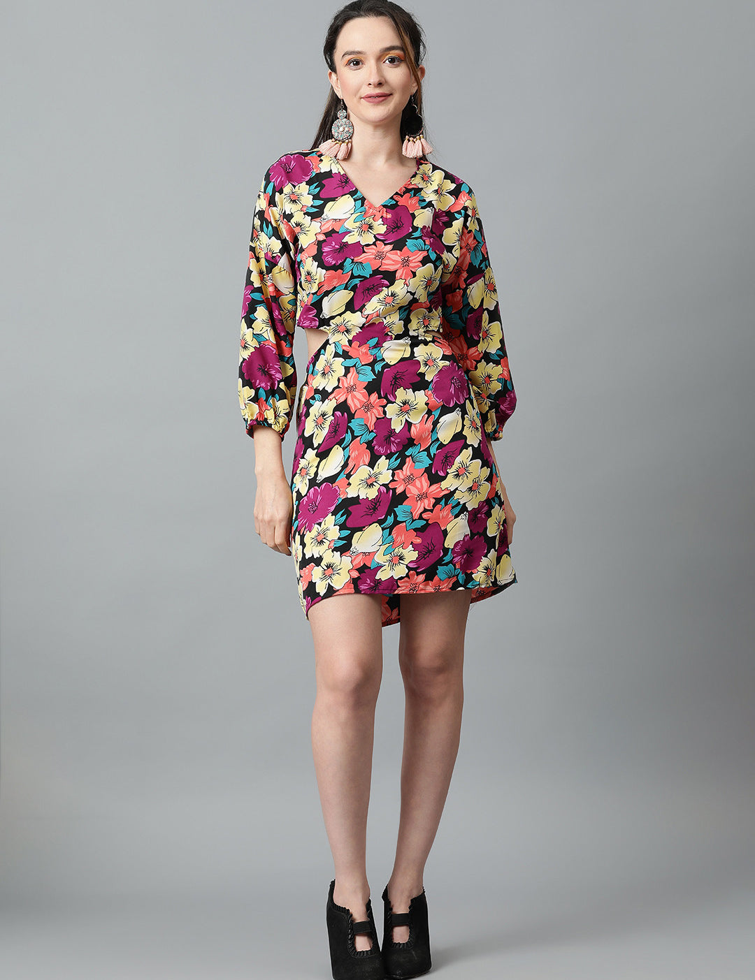 KOTTY Women's Round Neck Sheath Dress
