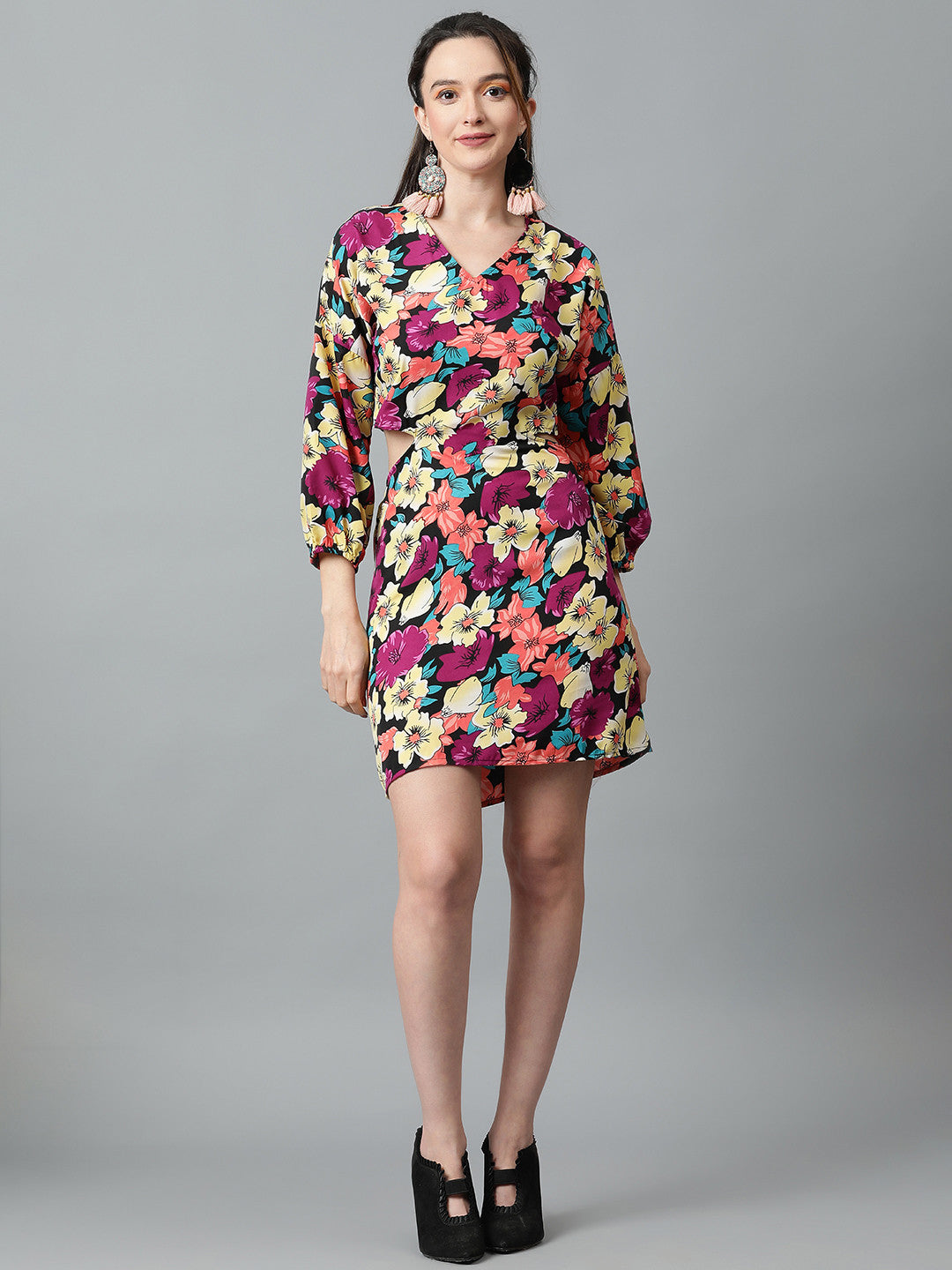 KOTTY Women's Round Neck Sheath Dress
