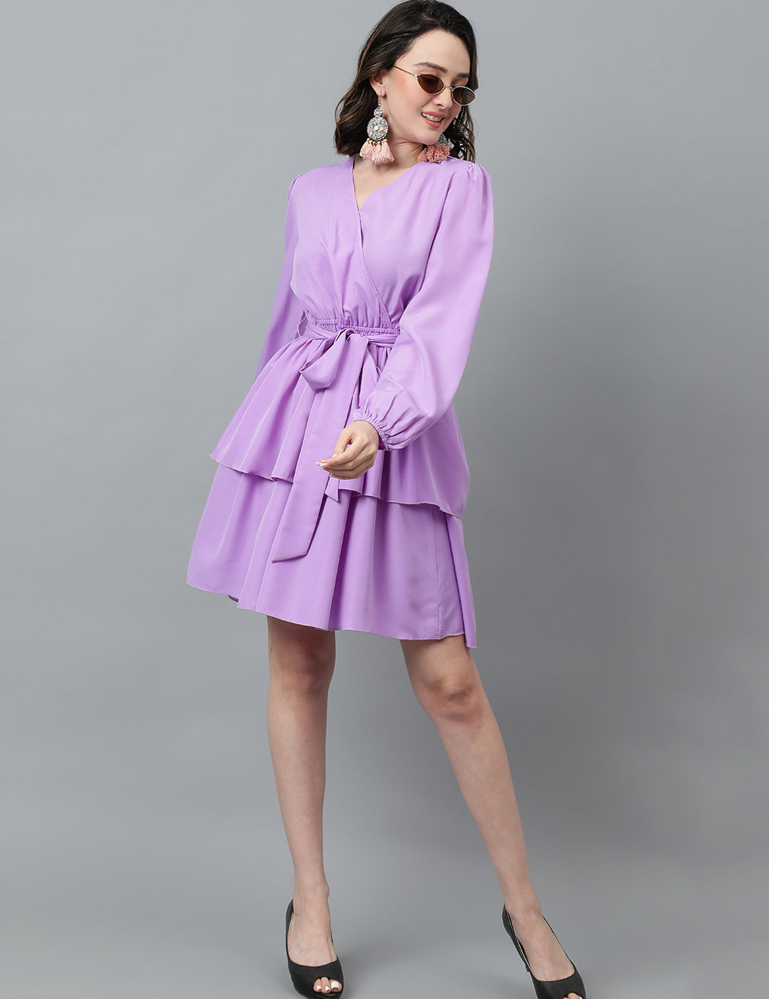 KOTTY Women's Front Bow Bodycon Dress