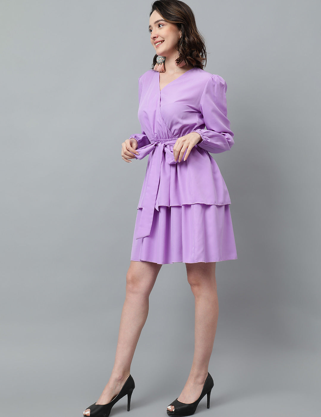 KOTTY Women's Front Bow Bodycon Dress