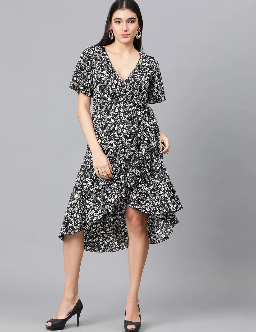 KOTTY Women's Fit and Flare Multicolor Dress