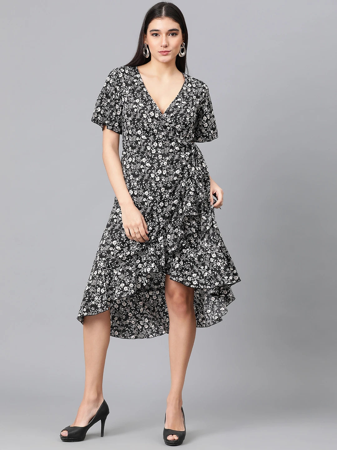 KOTTY Women's Fit and Flare Multicolor Dress