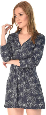 KOTTY Women's Abstract Printed Shoulder Straps Fit and Flare Midi Dress