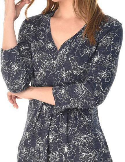 KOTTY Women's Abstract Printed Shoulder Straps Fit and Flare Midi Dress
