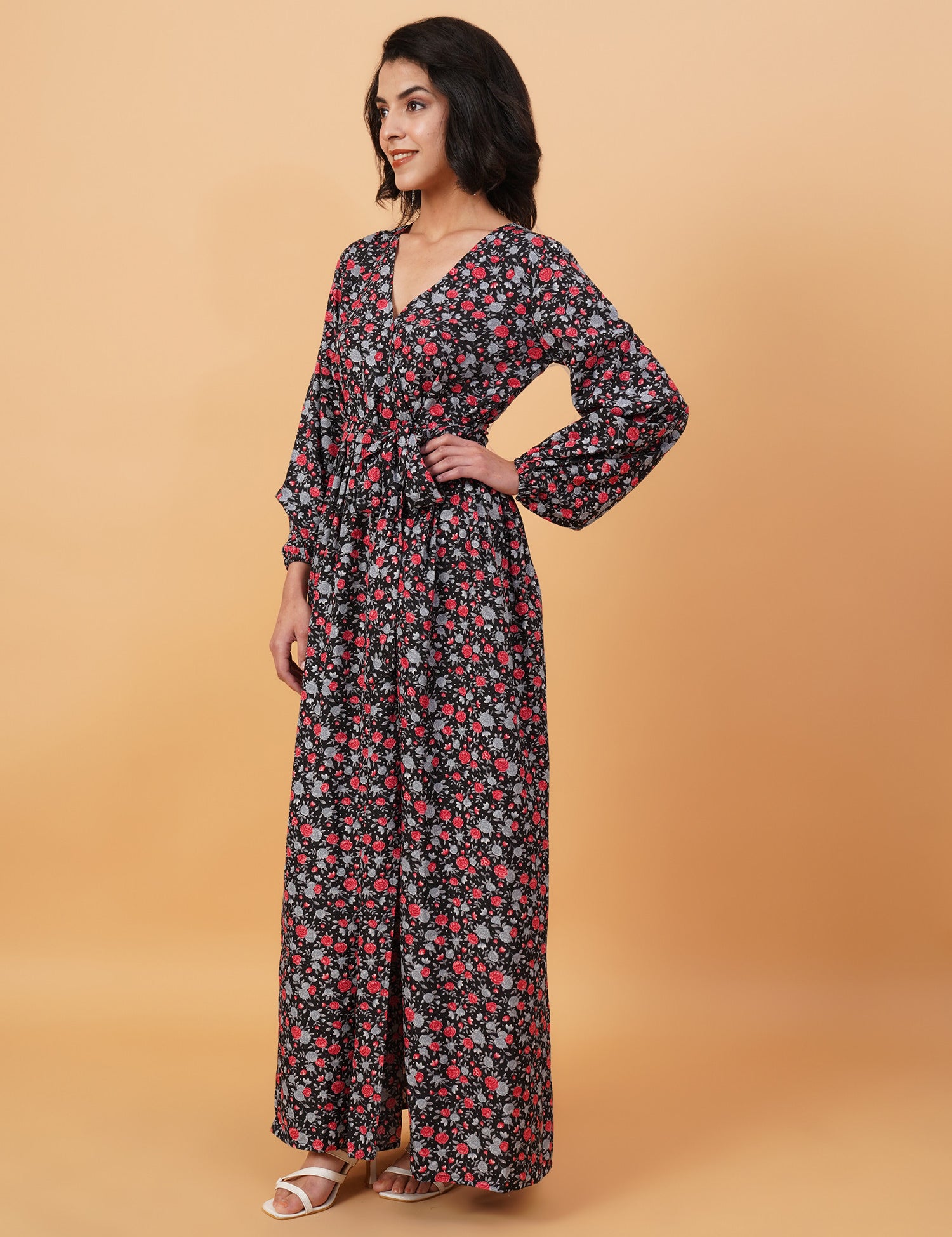 KOTTY Women's Maxi V-Neck Dress