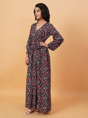 KOTTY Women's Maxi V-Neck Dress