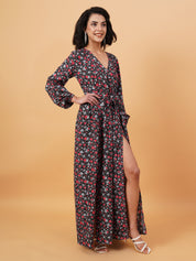 KOTTY Women's Maxi V-Neck Dress