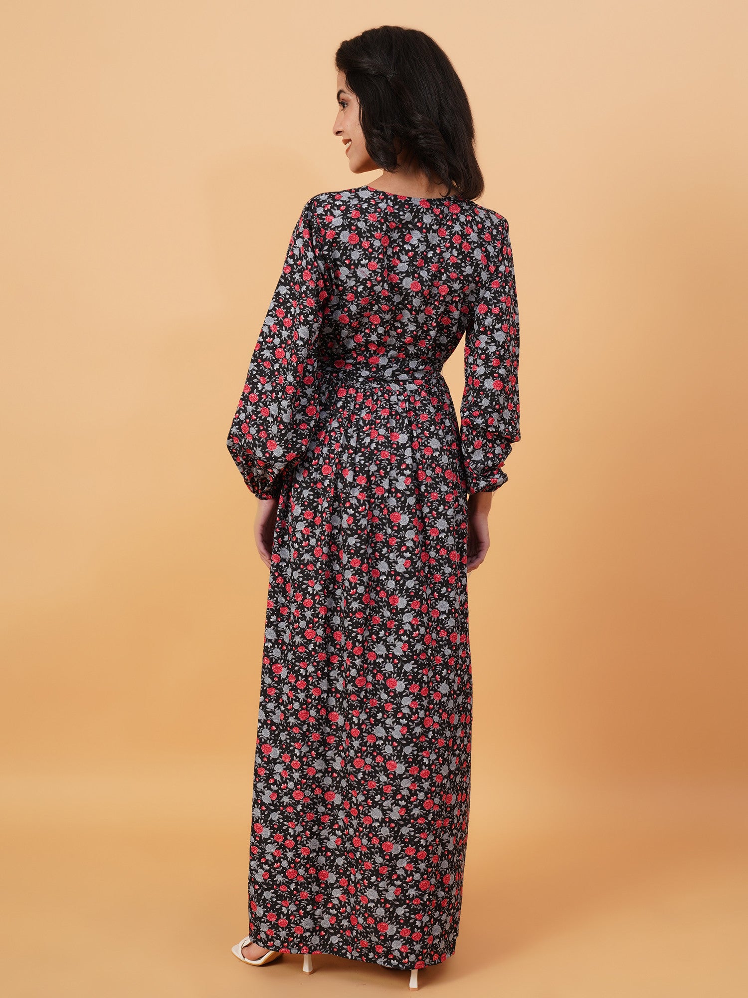 KOTTY Women's Maxi V-Neck Dress