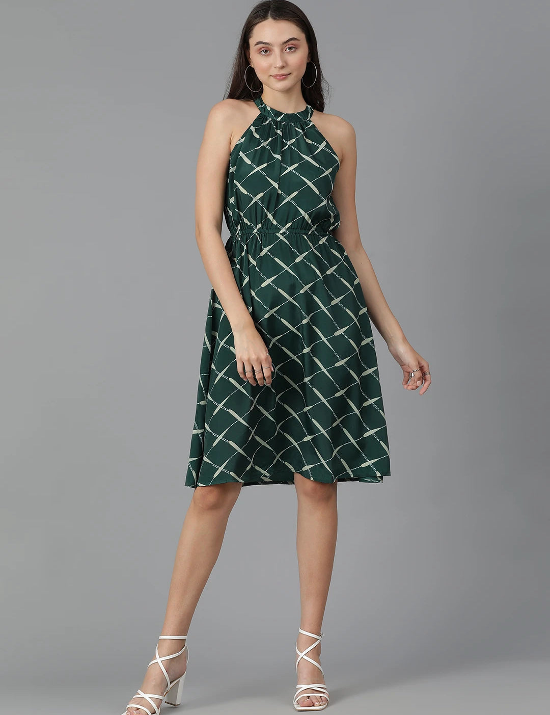 KOTTY Women's Fit and Flare Sleeveles Dress