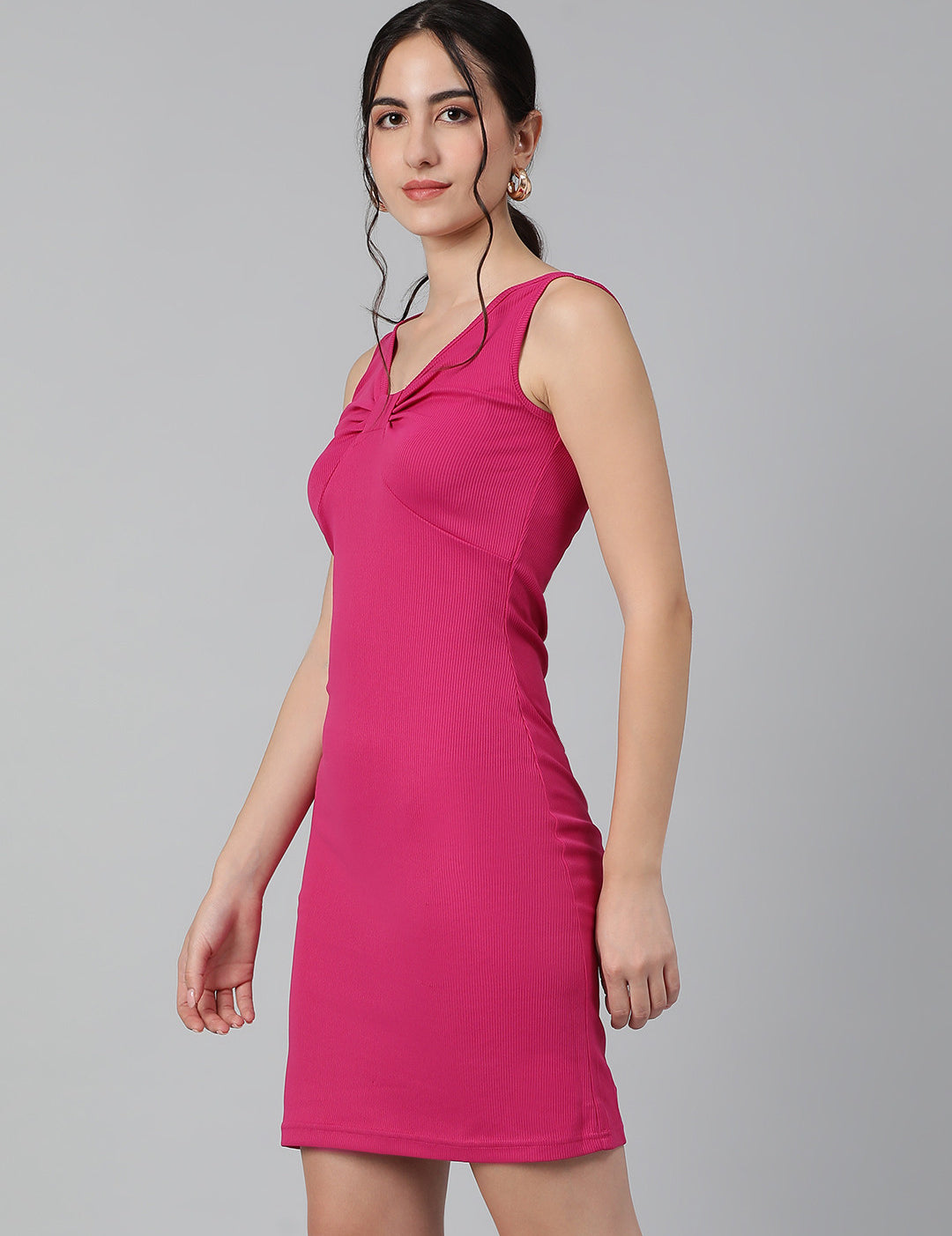 KOTTY Women's Bodycon Cotton Blend Sleeveles Dress