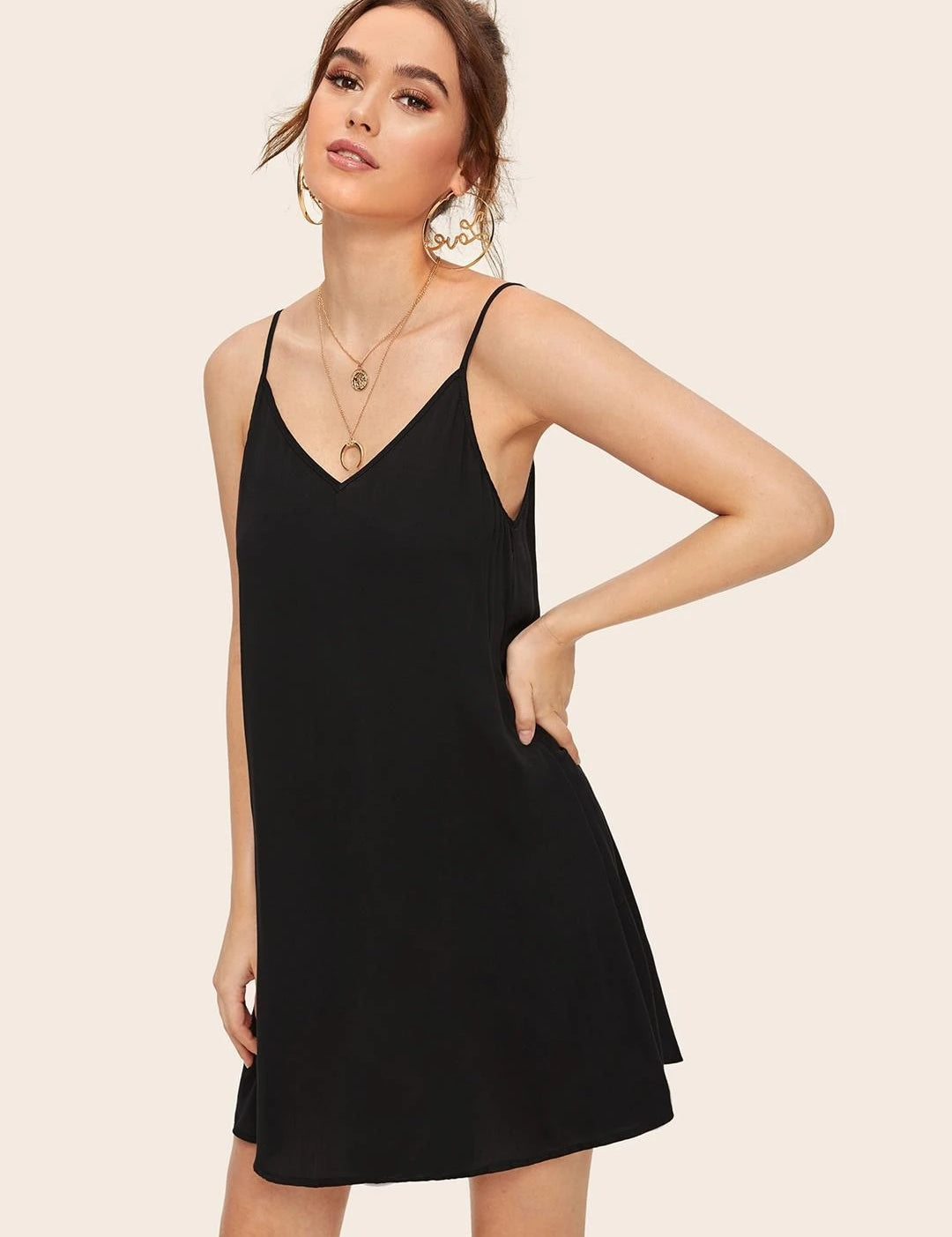 KOTTY Women's Shirt Collar Sleeveless Shirt Midi Dress