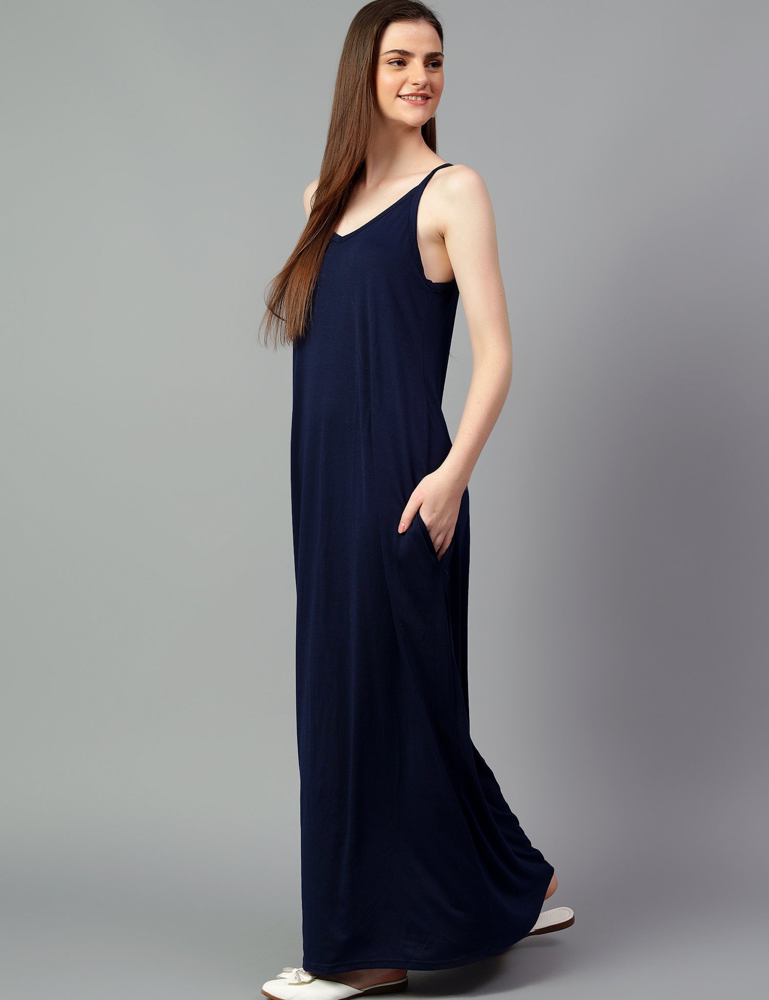 KOTTY Women's Shoulder Strap Ruffle Dress