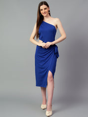 KOTTY Women's Solid One Solder Neck Dress