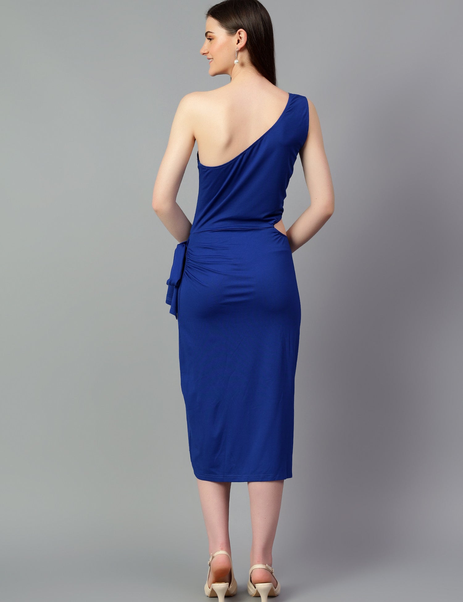KOTTY Women's Solid One Solder Neck Dress