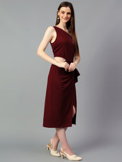 KOTTY Women's Solid One Solder Neck Dress