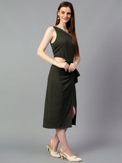 KOTTY Women's Solid One Solder Neck Dress