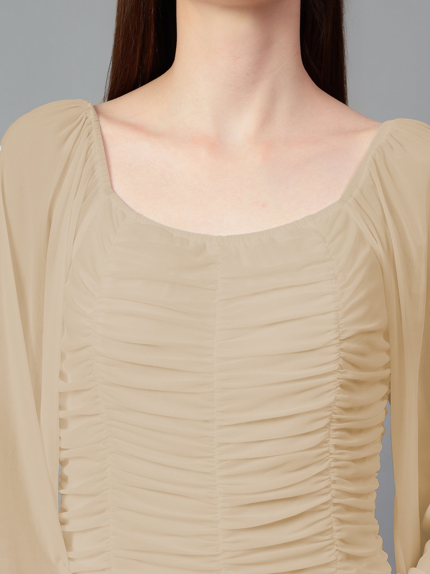 KOTTY Women's Solid Full Slave Squire Nack Dress