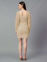KOTTY Women's Solid Full Slave Squire Nack Dress