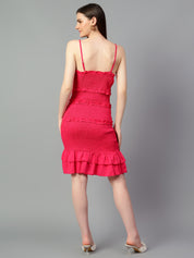 KOTTY Women's Round Neck Fit Flare Dress